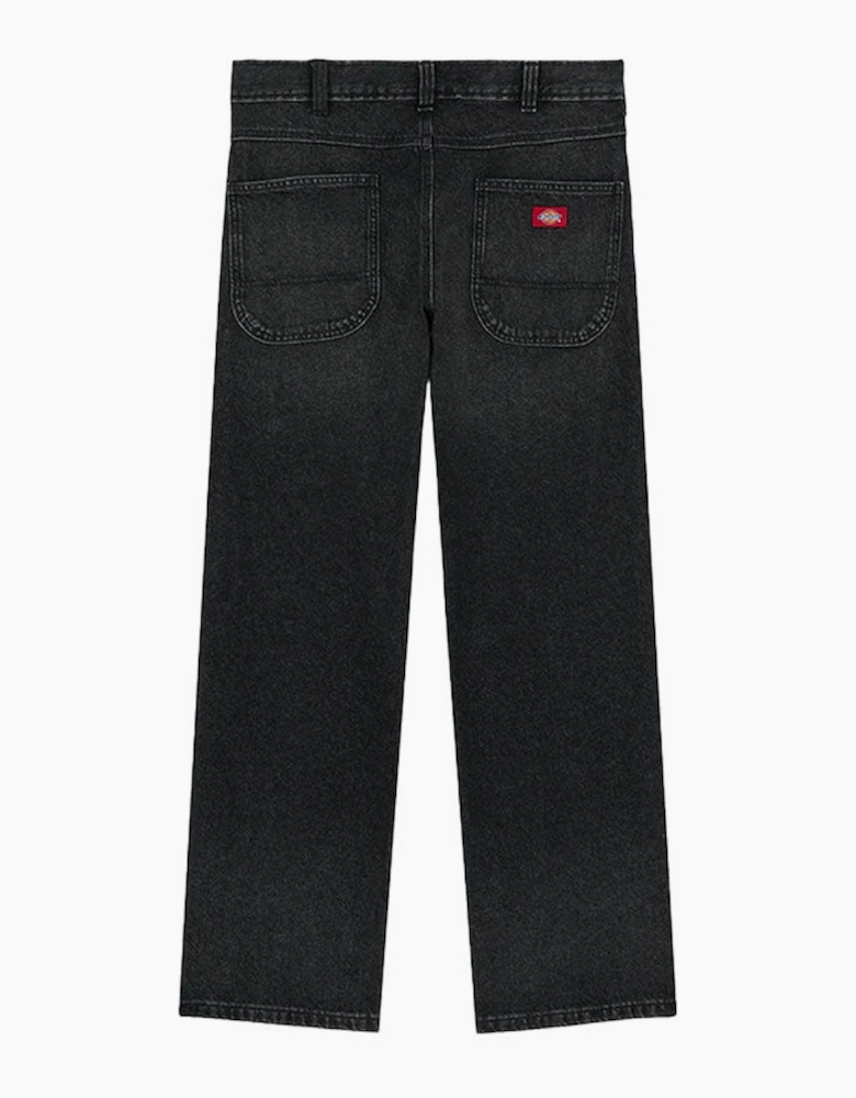 Dickies 954 Relaxed Straight Work Jeans - Black Wash Faded DK0A882AL241