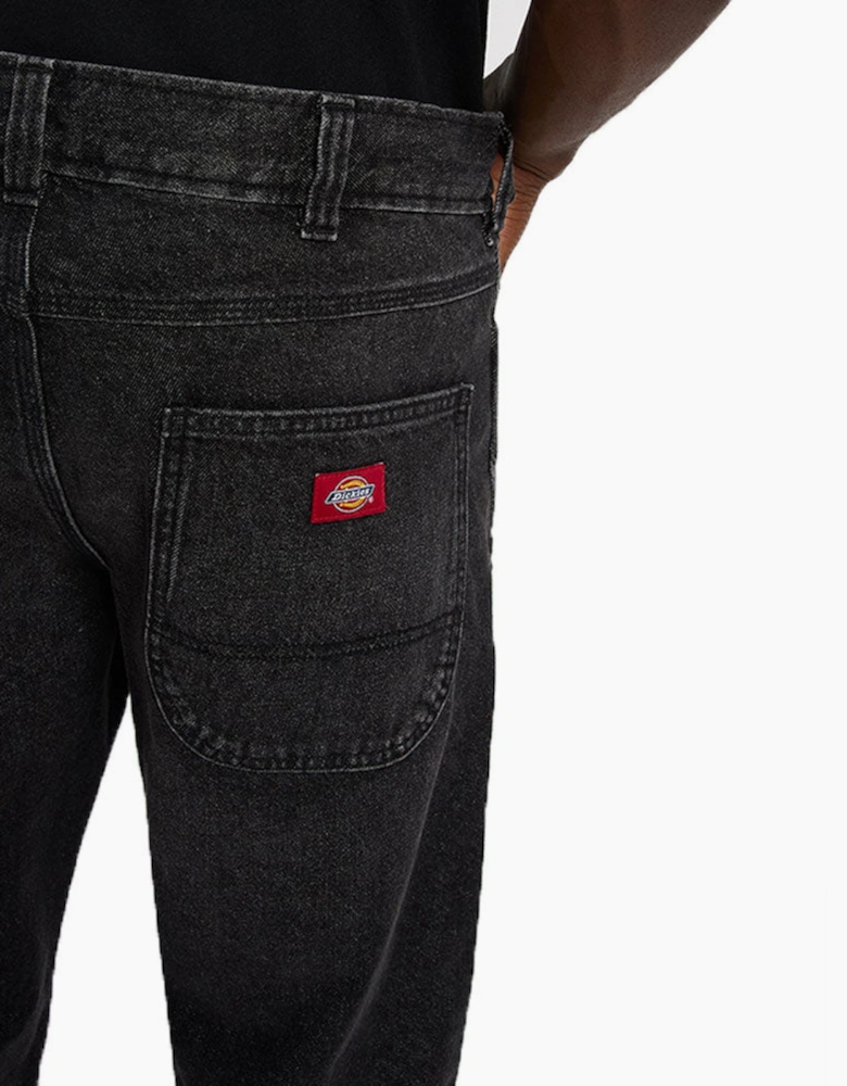Dickies 954 Relaxed Straight Work Jeans - Black Wash Faded DK0A882AL241