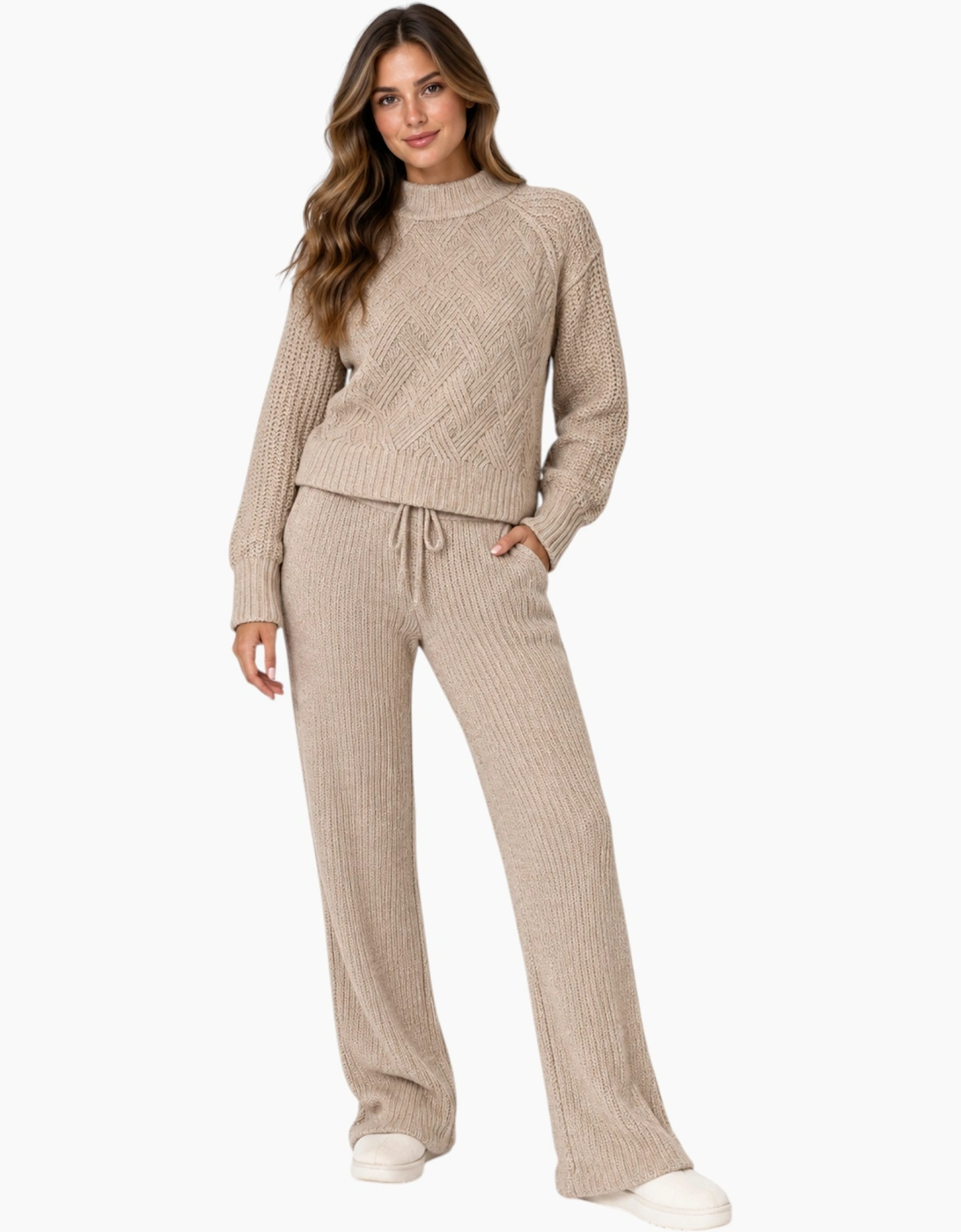 M&S Womens Kintted Loungewear Trouser Set