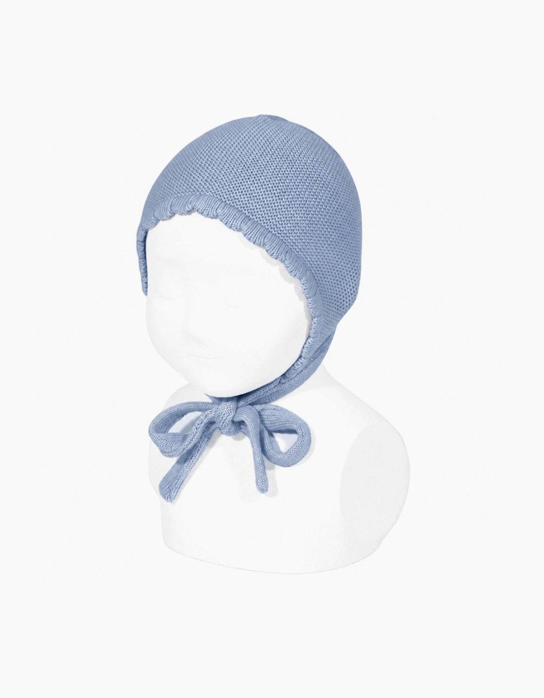 Blue 446 Knit Tie Bonnet