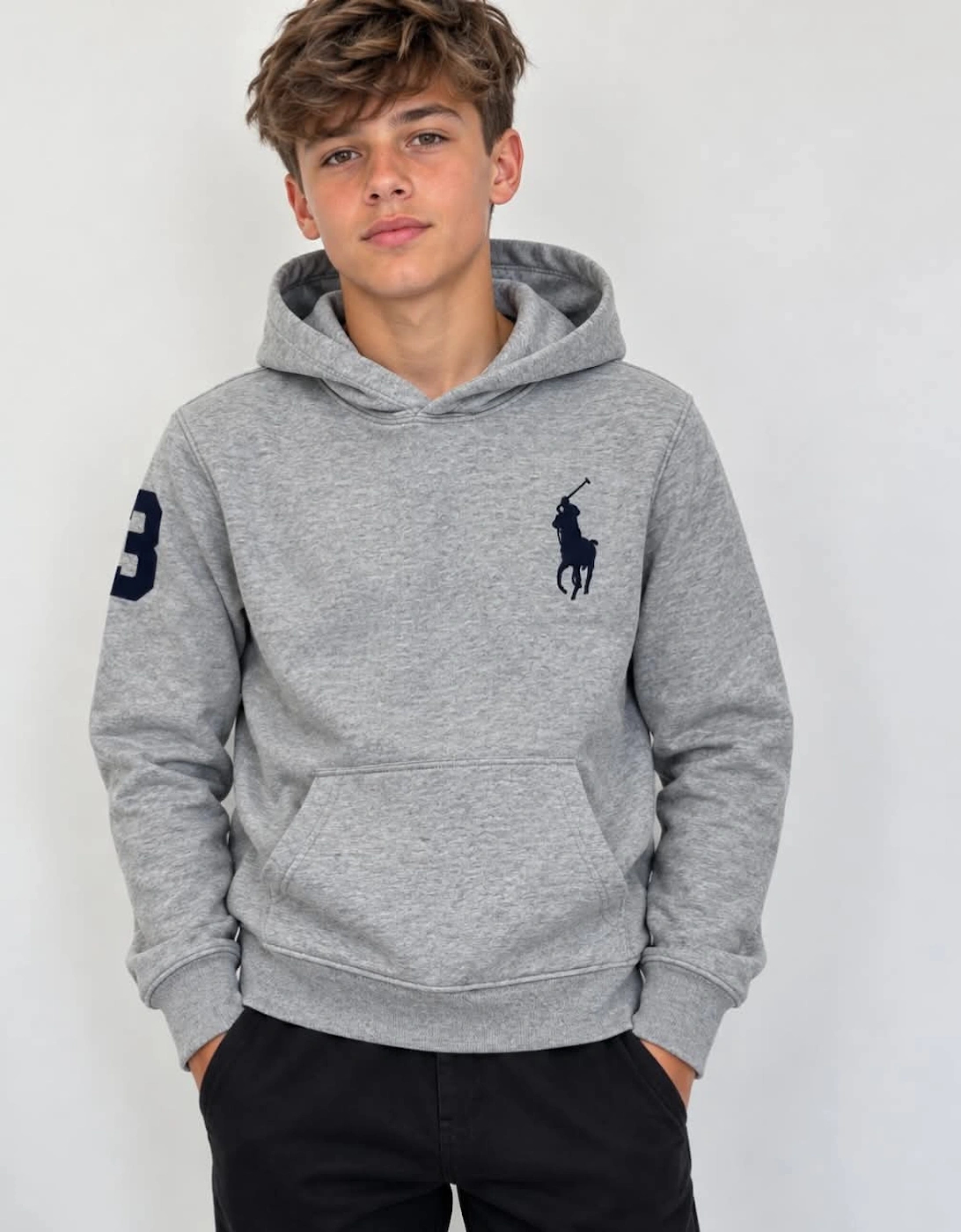 RALPH LAUREN GREY HOODED SWEATSHIRT 79316001