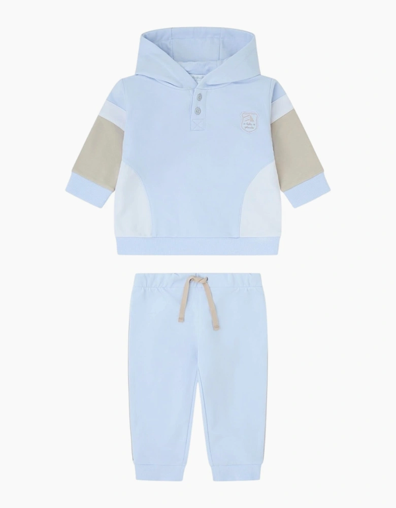 Boys Pale Blue Hooded Tracksuit