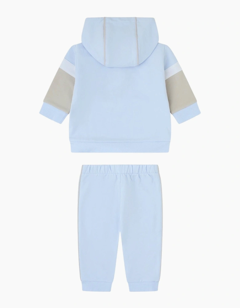 Boys Pale Blue Hooded Tracksuit