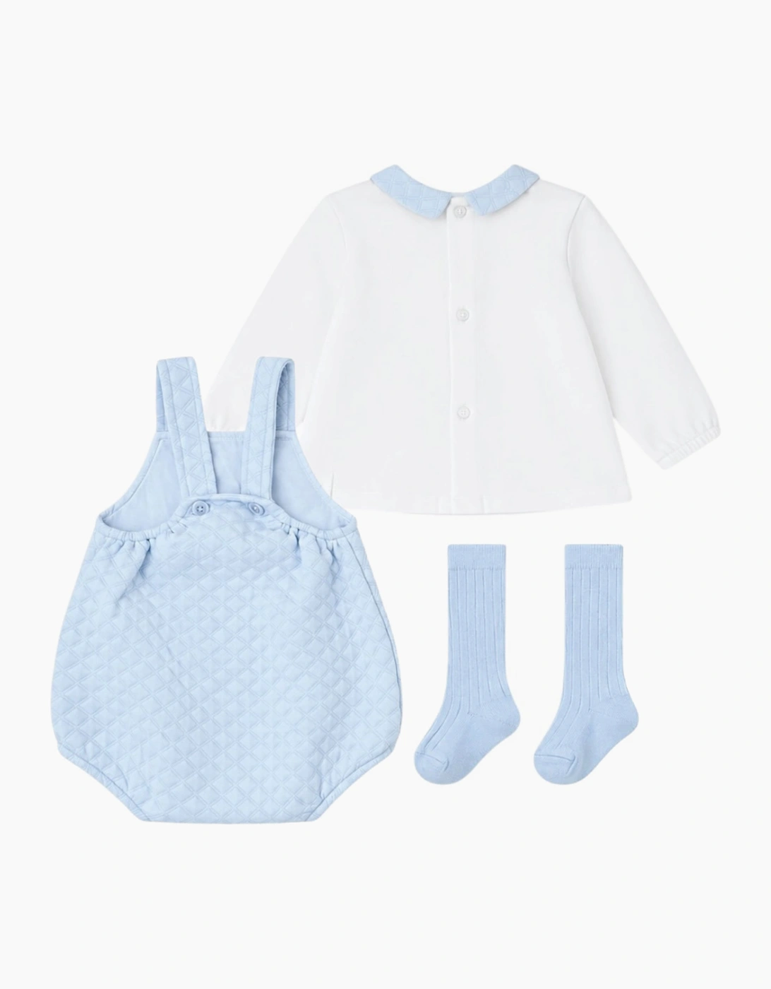 Boys Pale Blue Romper Set with Socks