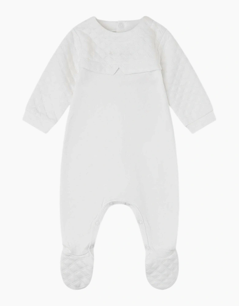 White Cotton Babygrow