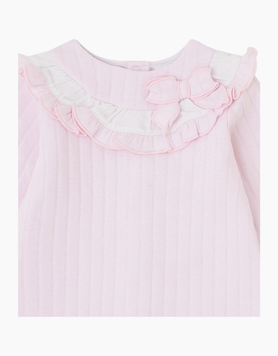Girls Pale Pink Cotton Babygrow
