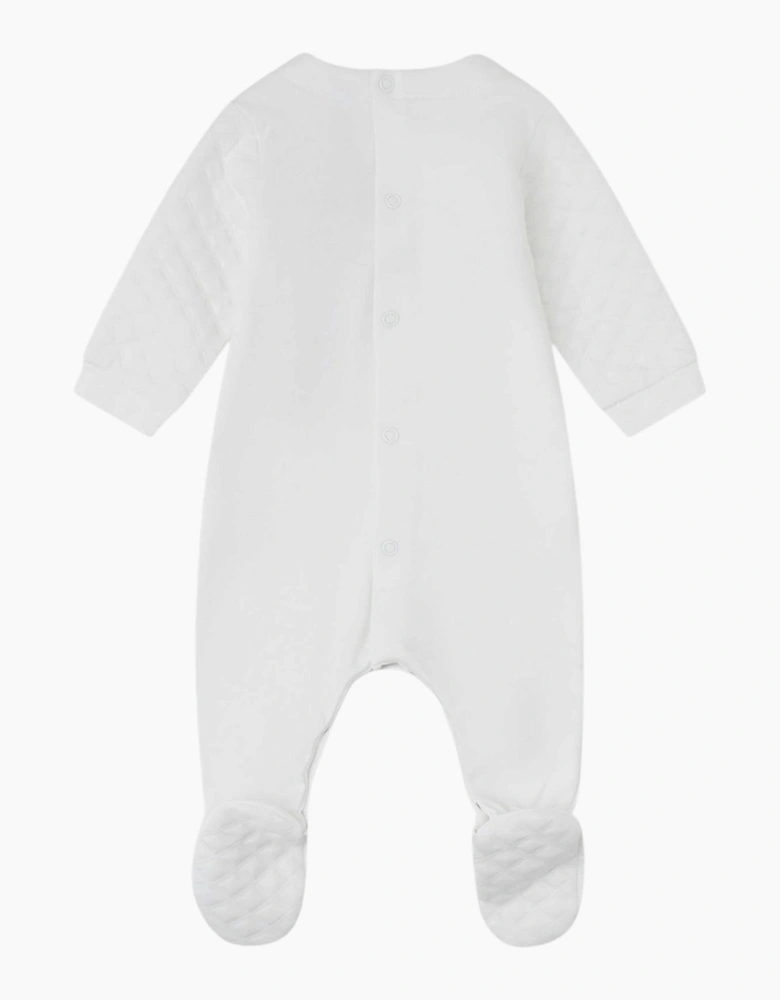 White Cotton Babygrow
