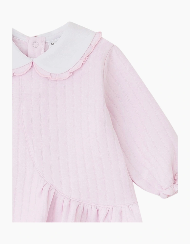 Girls Pale Pink Collared Legging Set
