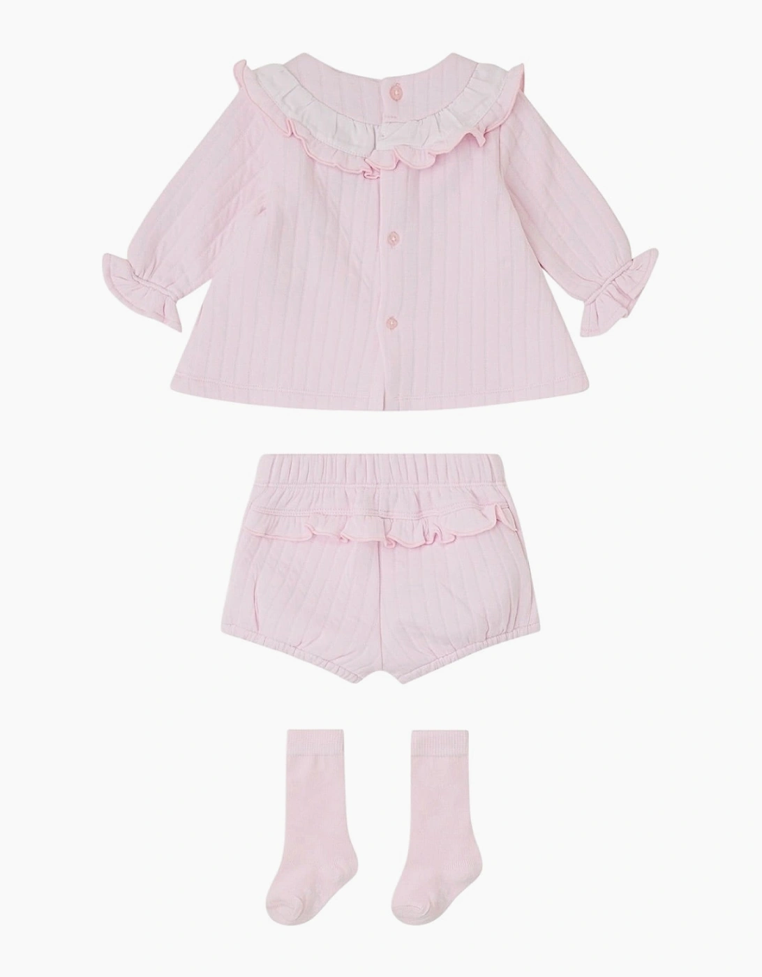 Girls Pale Pink Jam Pant Set with Socks