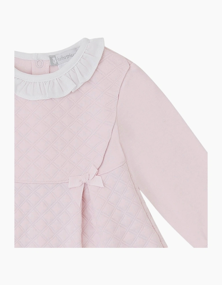 Girls Pale Pink Dress with Tights