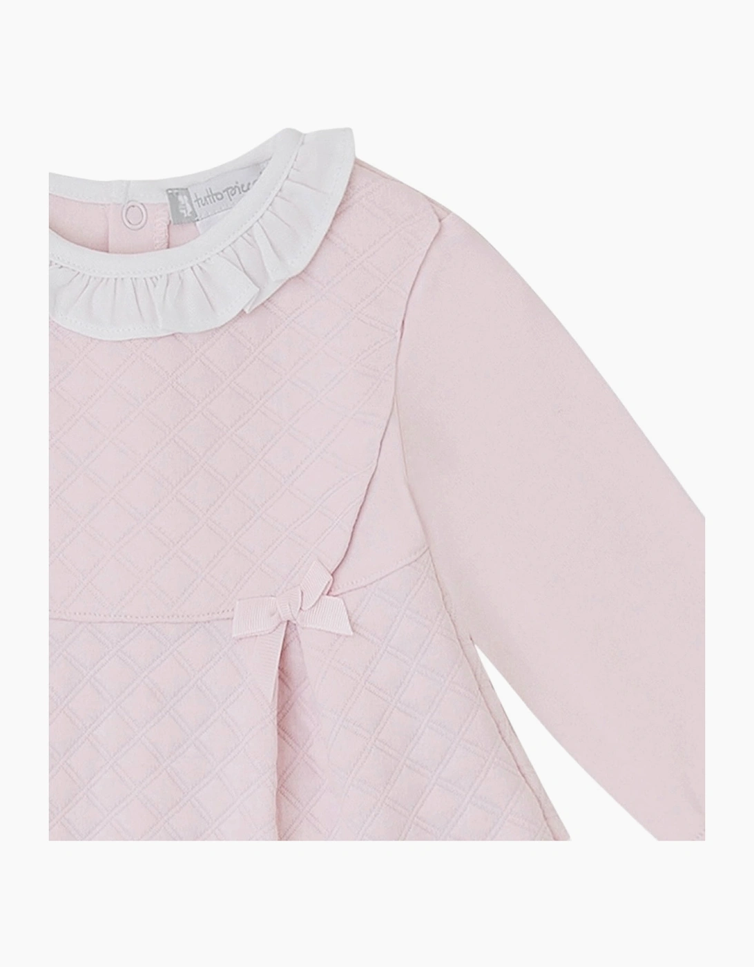 Girls Pale Pink Dress with Tights