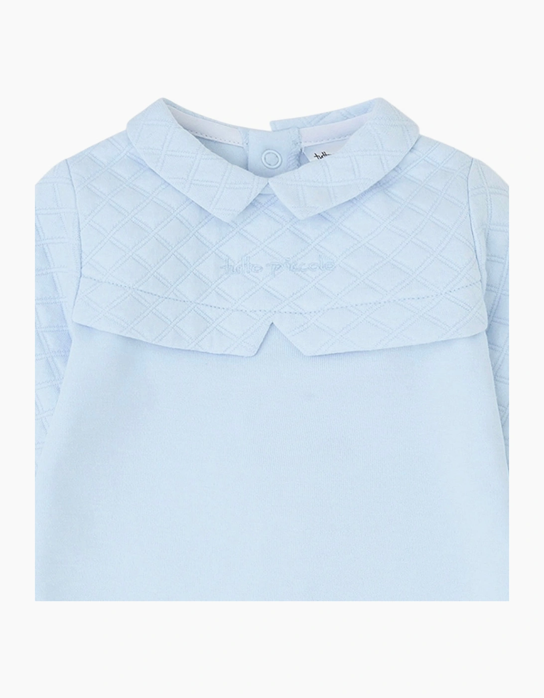 Boys Pale Blue Cotton Babygrow