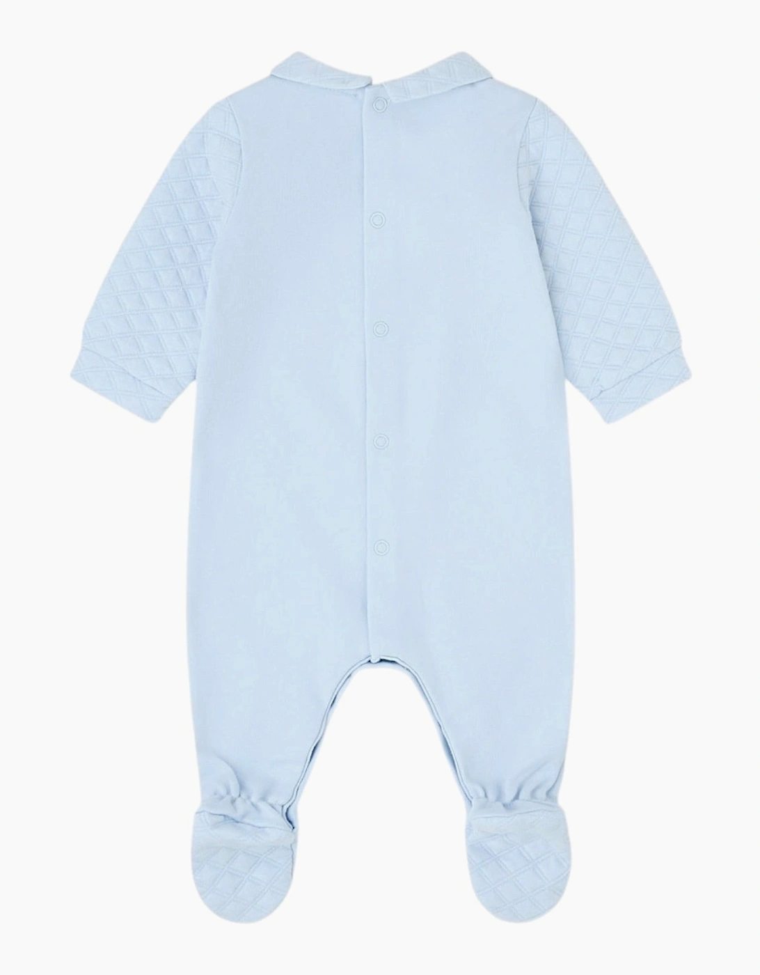 Boys Pale Blue Cotton Babygrow