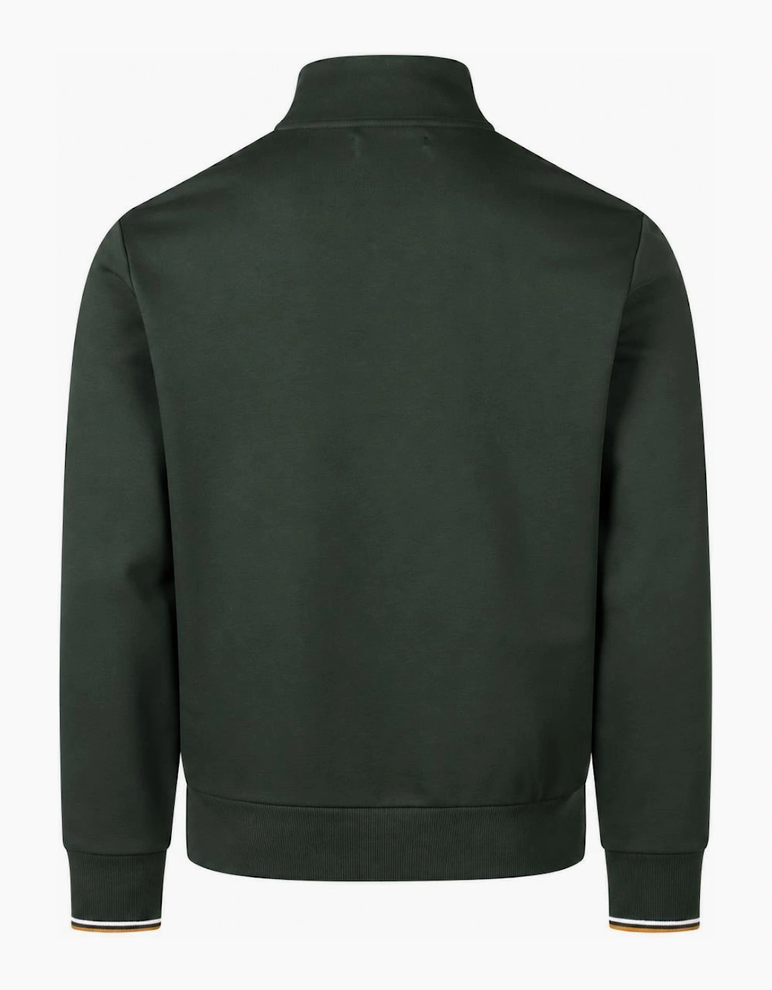 Fred Perry Half Zip Sweatshirt Night Green/Dusky Blue/Dark Caramel