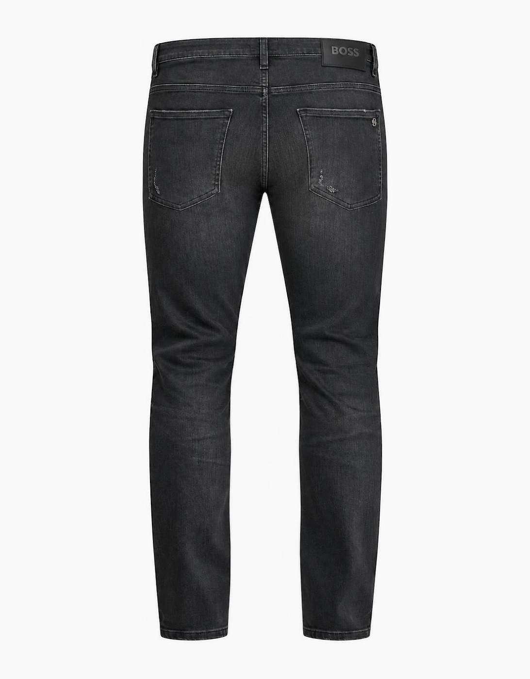 BOSS Delaware Distressed Soft Motion Slim fit Jeans Dark Grey