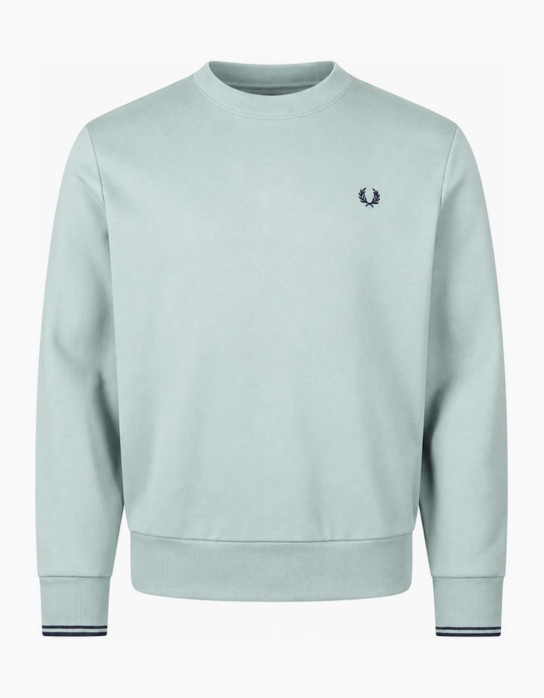 Fred Perry Crew Neck Sweatshirt Silver Blue/Dark Airforce