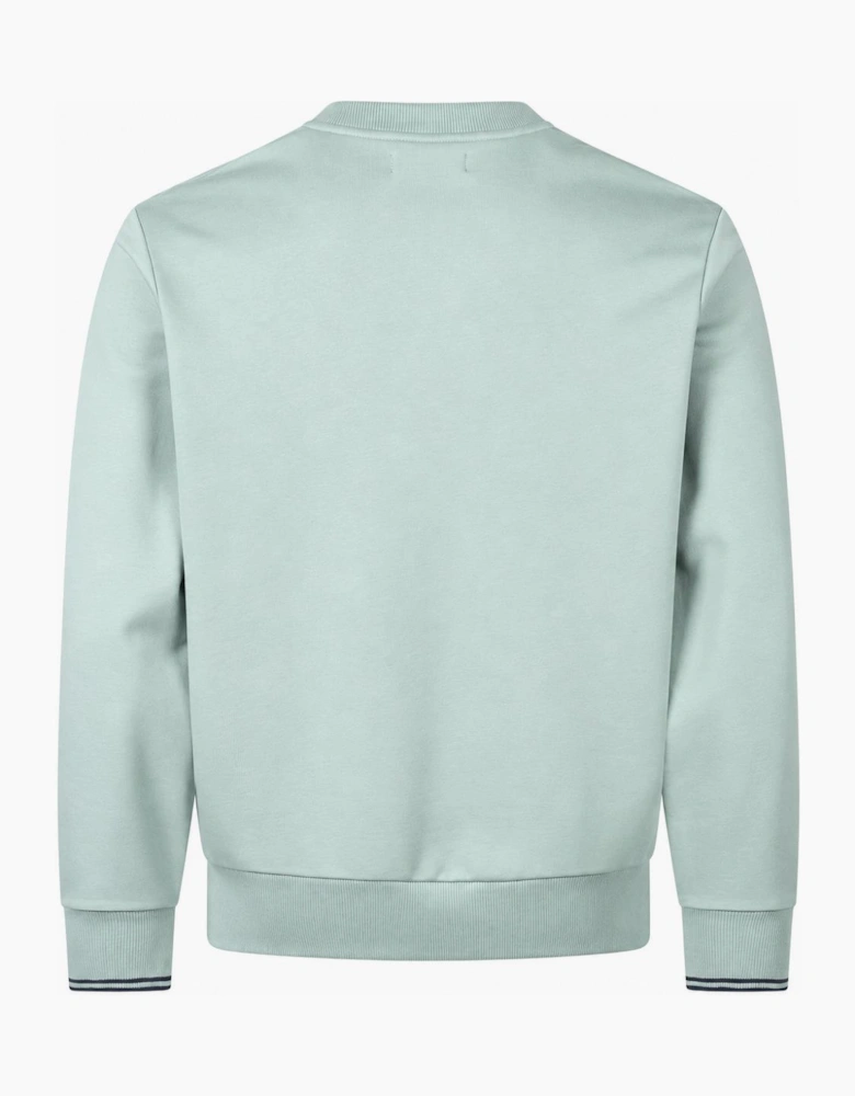 Fred Perry Crew Neck Sweatshirt Silver Blue/Dark Airforce