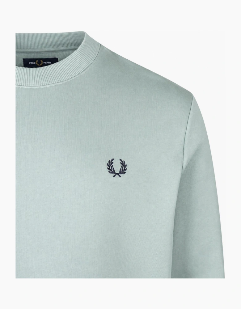 Fred Perry Crew Neck Sweatshirt Silver Blue/Dark Airforce