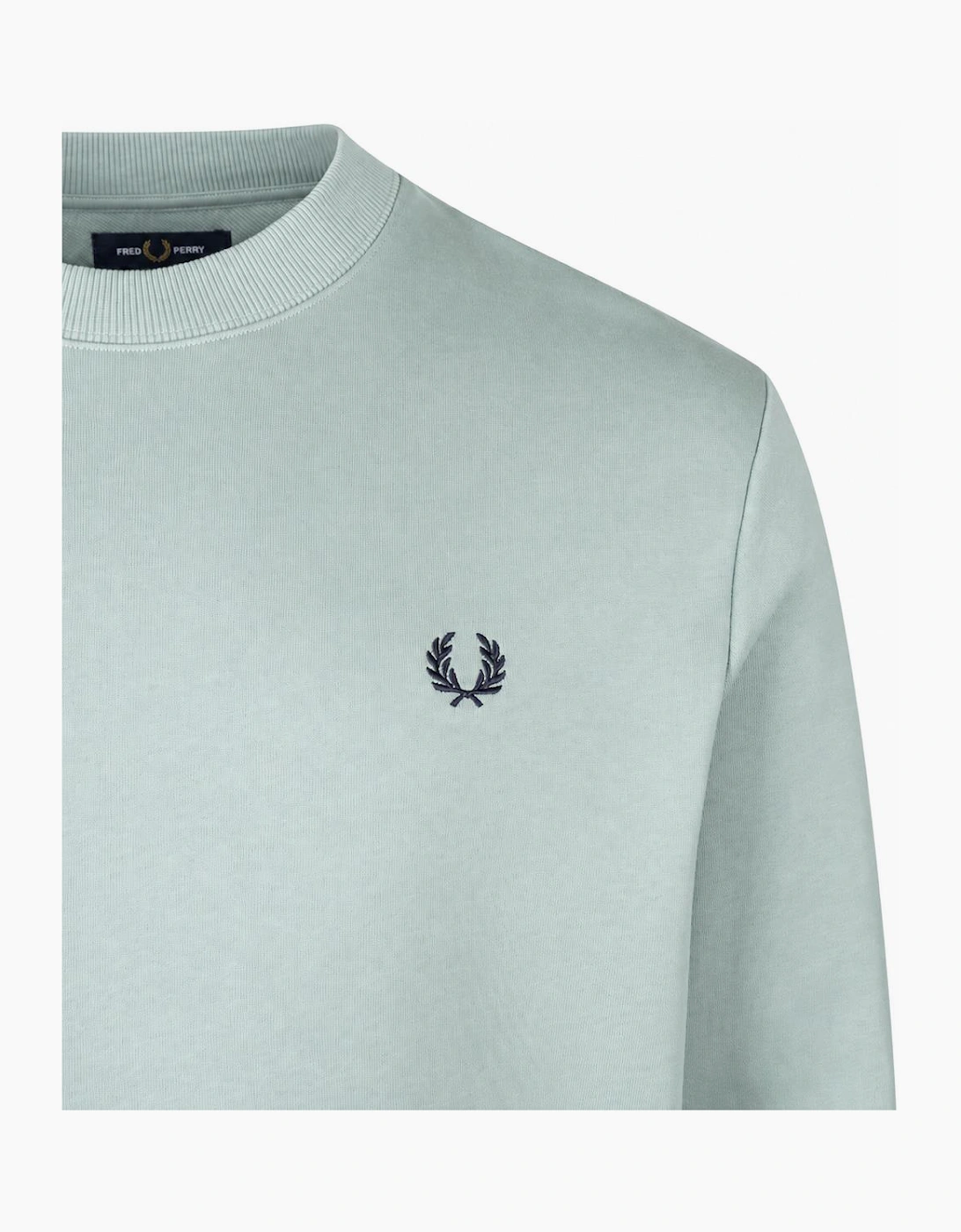 Fred Perry Crew Neck Sweatshirt Silver Blue/Dark Airforce