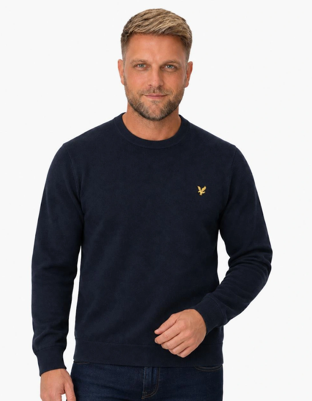 Lyle & Scott Merino Crew Neck Jumper Dark Navy