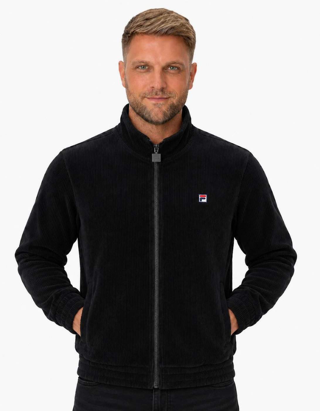 Fila Walter Corduroy Track Top Jacket Black