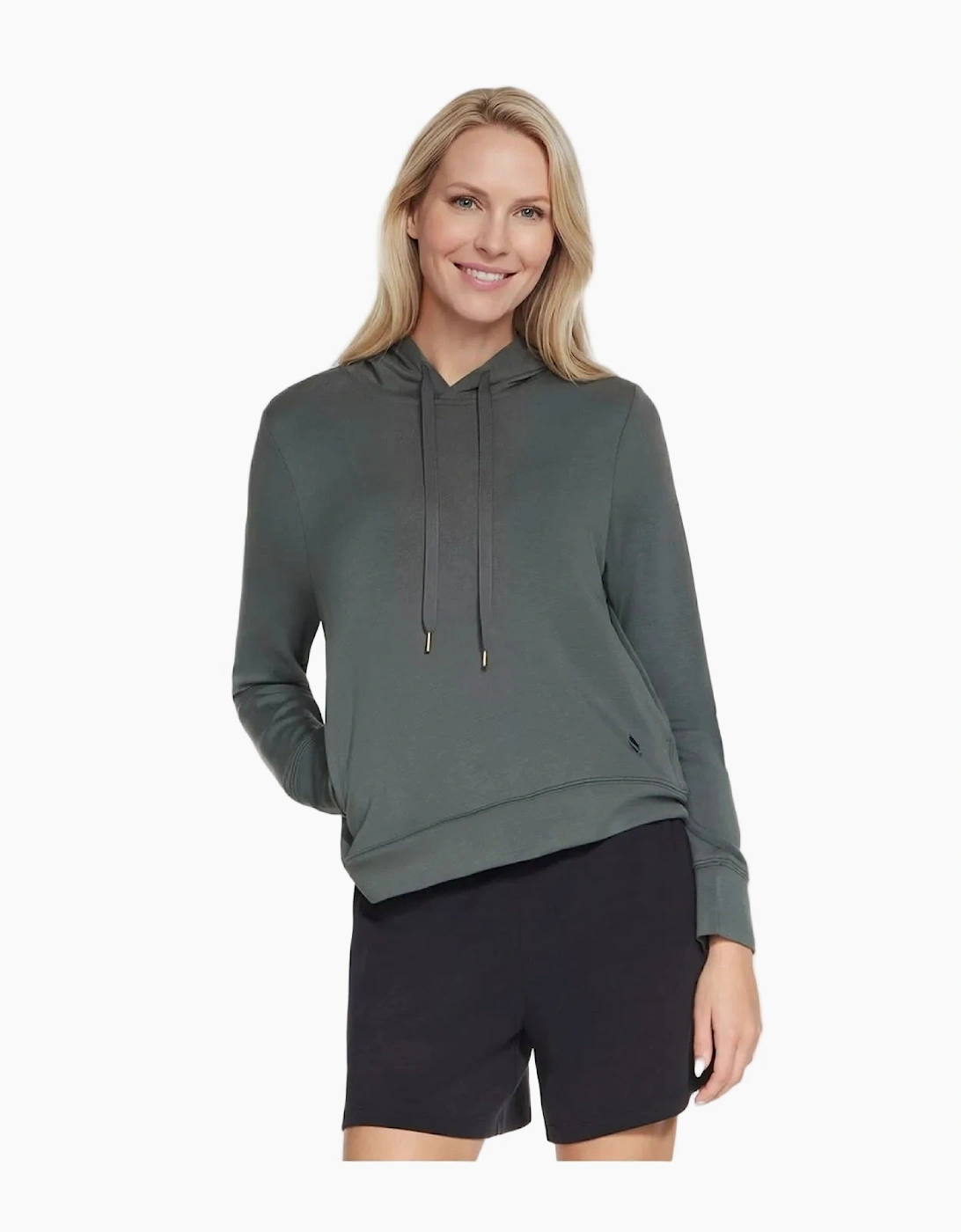 Women's Skechers Cozy Luxe Hoodie Women's Green Hooded Sweatshirt - Size: 10/8