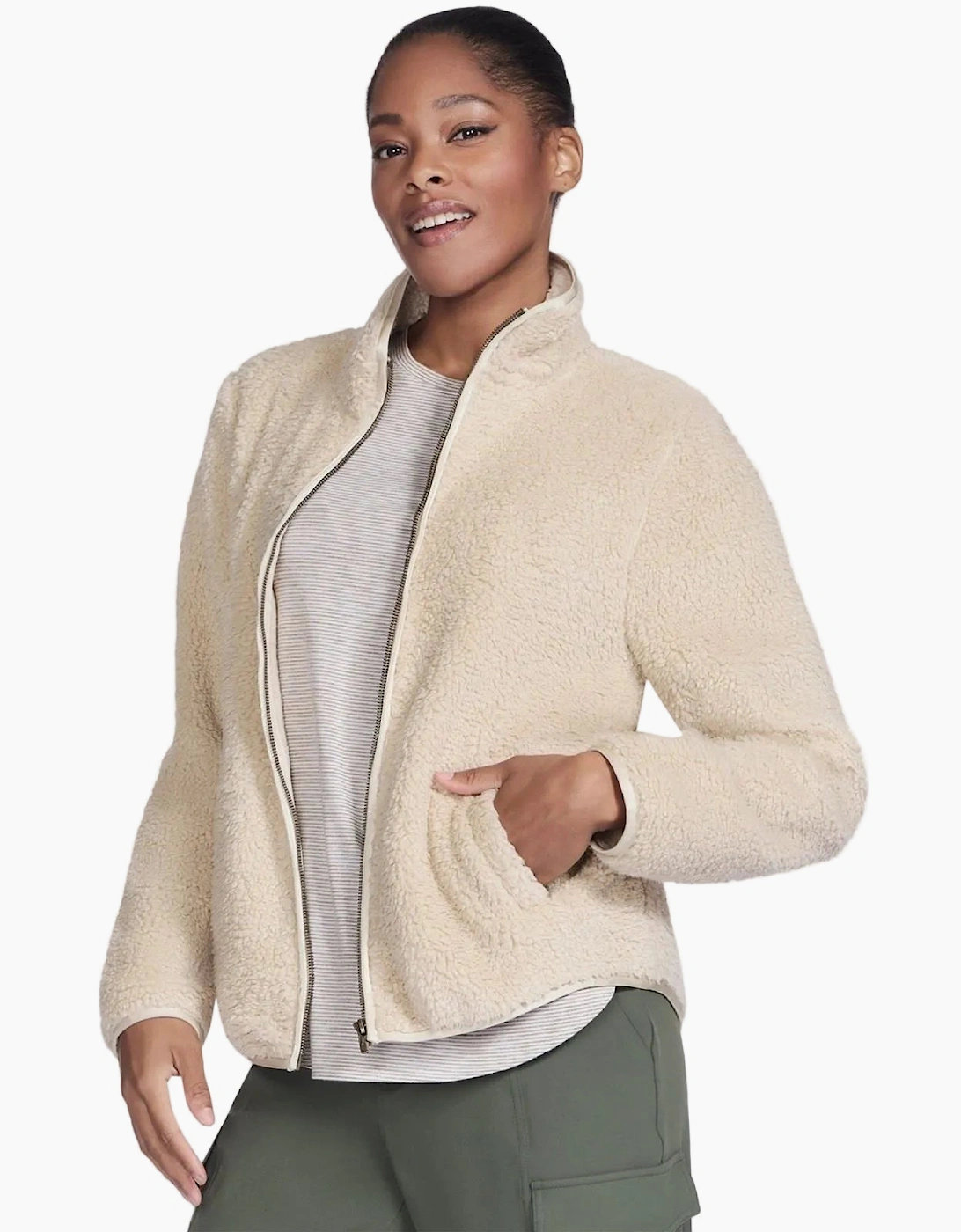 Skechers Skech-Sherpa Women's Natural Fleece Jacket
