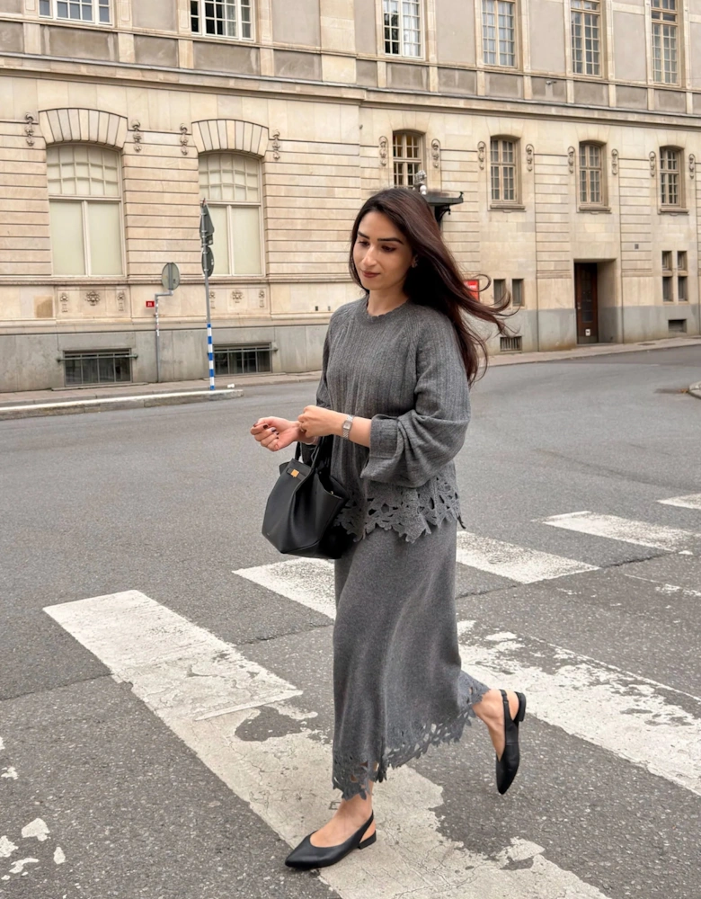 Liora lace knit skirt