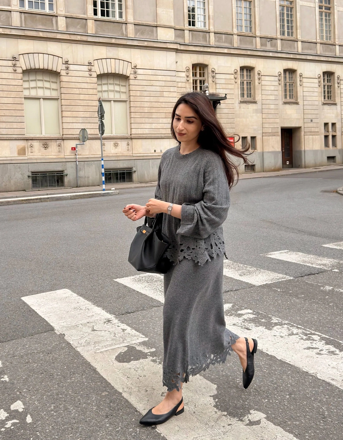 Liora lace knit skirt
