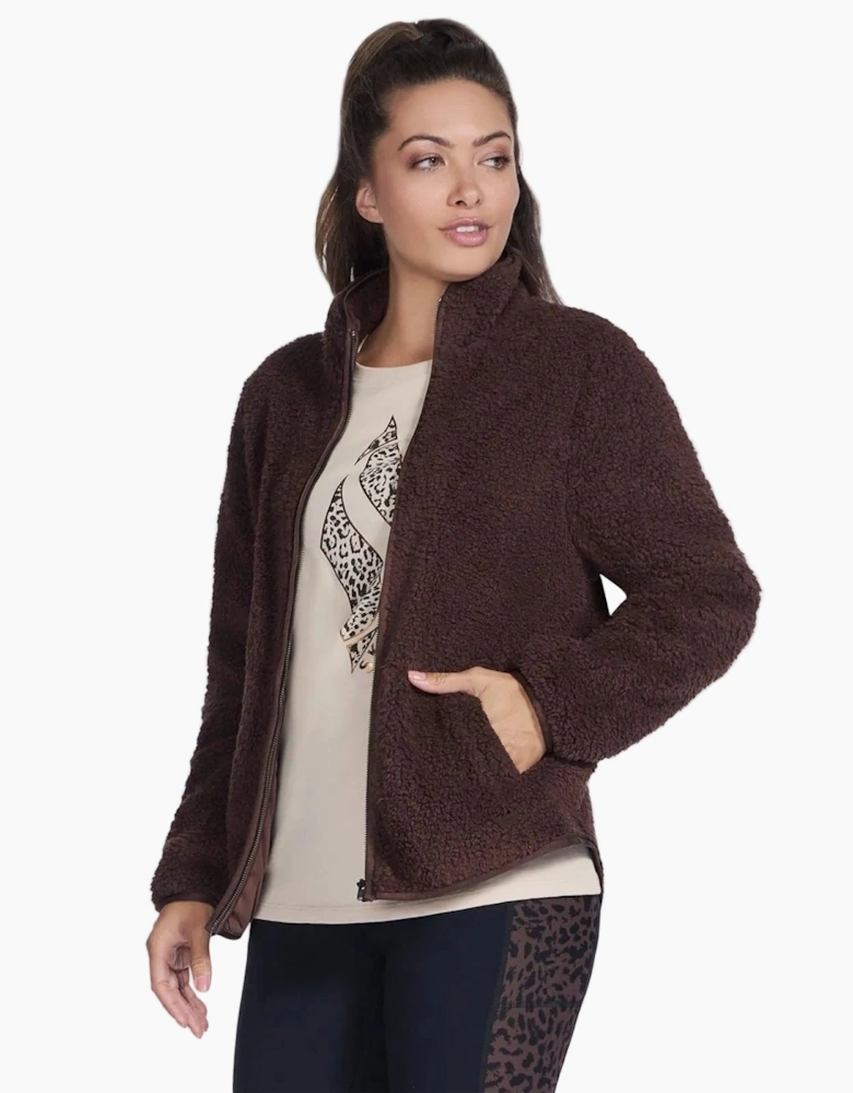 Skechers Skech-Sherpa Women's Brown Fleece Jacket
