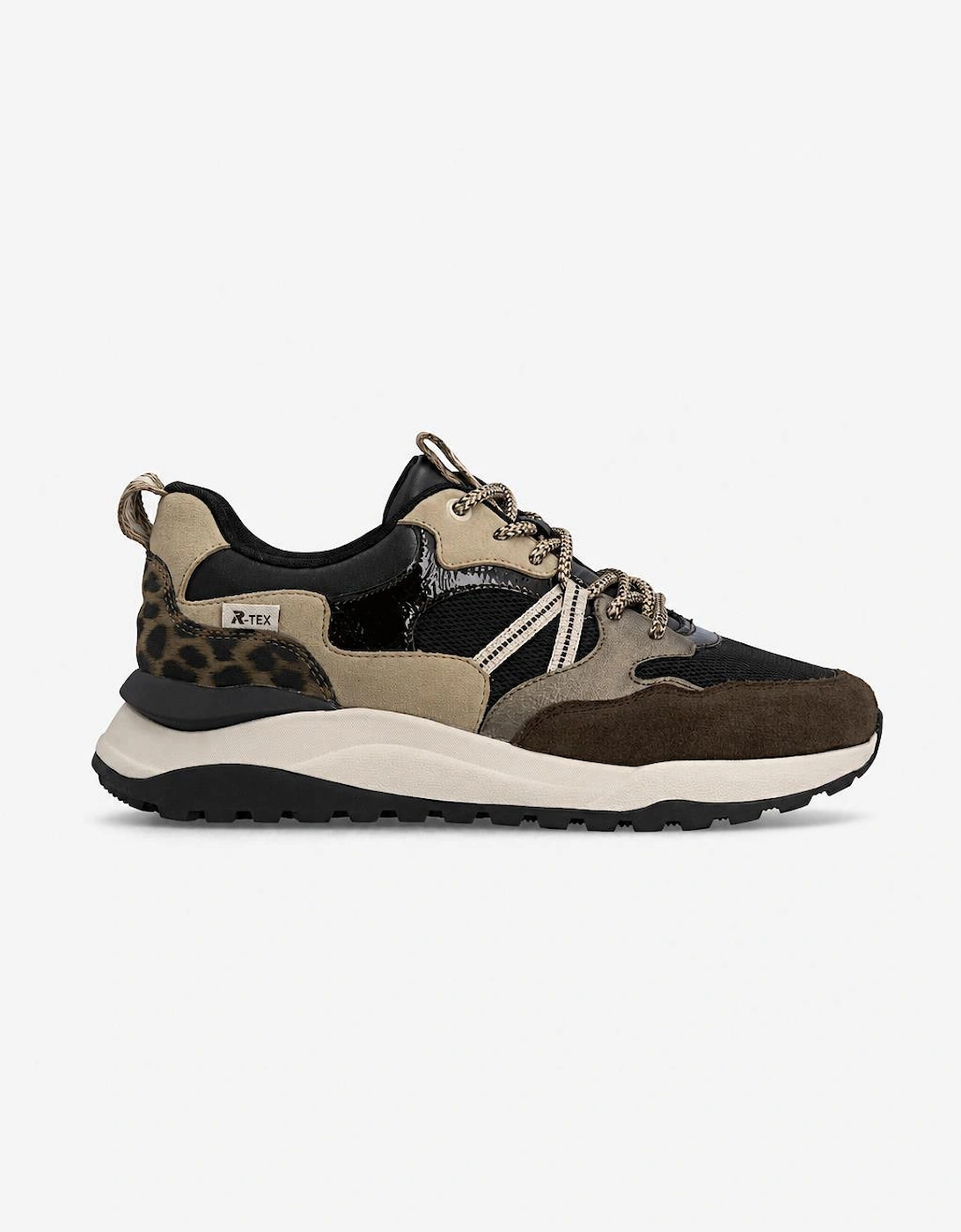 Rieker W2501 Womens Casual Trainers Black/Brown