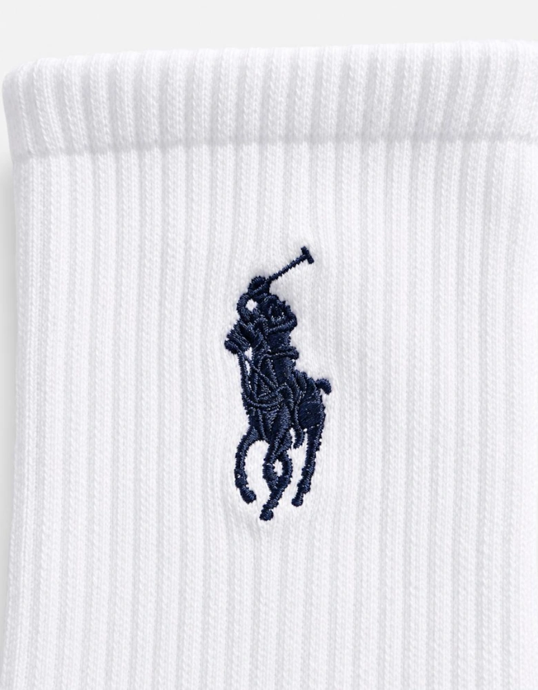 Polo Ralph Lauren EMBROIDBIGPP Mens Crew Socks White