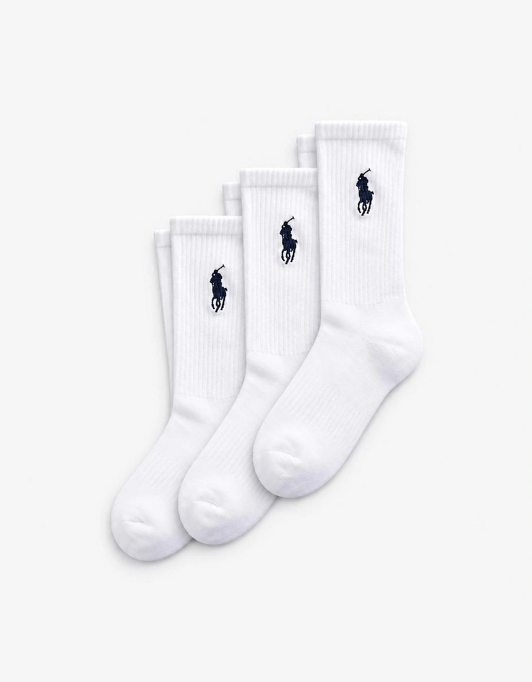 Polo Ralph Lauren Men's Polo Ralph Lauren EMBROIDBIGPP Mens Crew Socks White