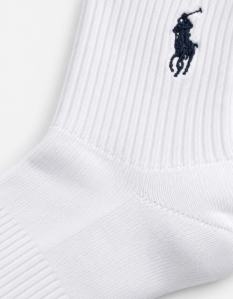 Polo Ralph Lauren EMBROIDBIGPP Mens Crew Socks White