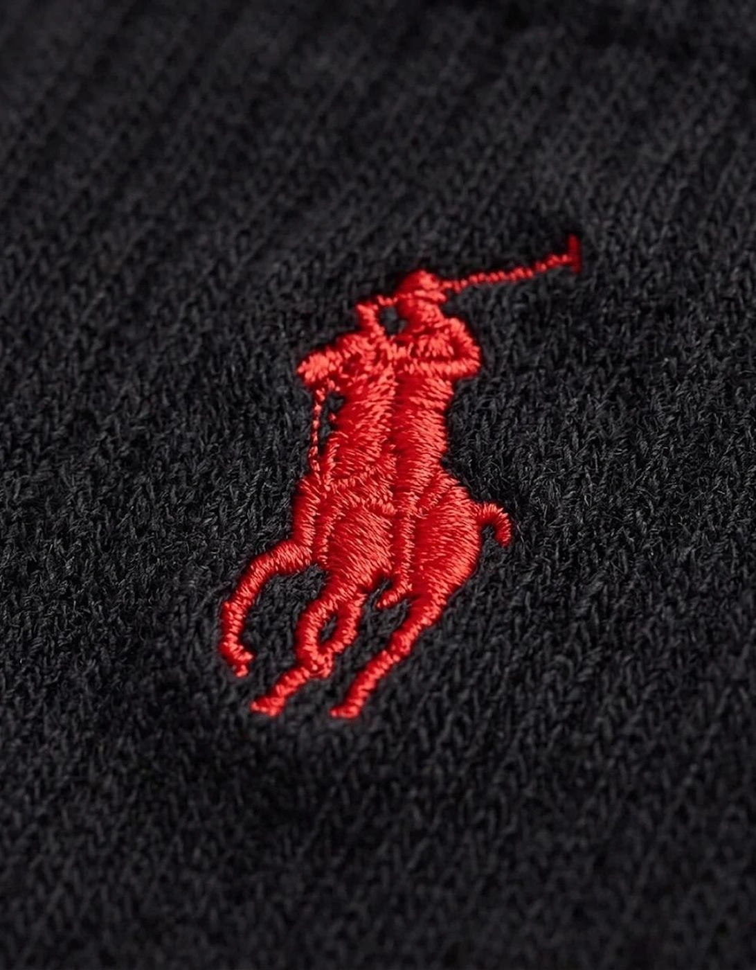 Polo Ralph Lauren EMBROIDBIGPP Mens Crew Socks Black