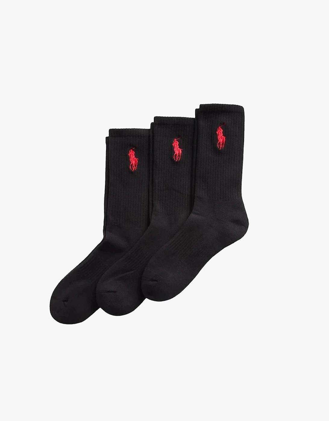Polo Ralph Lauren EMBROIDBIGPP Mens Crew Socks Black