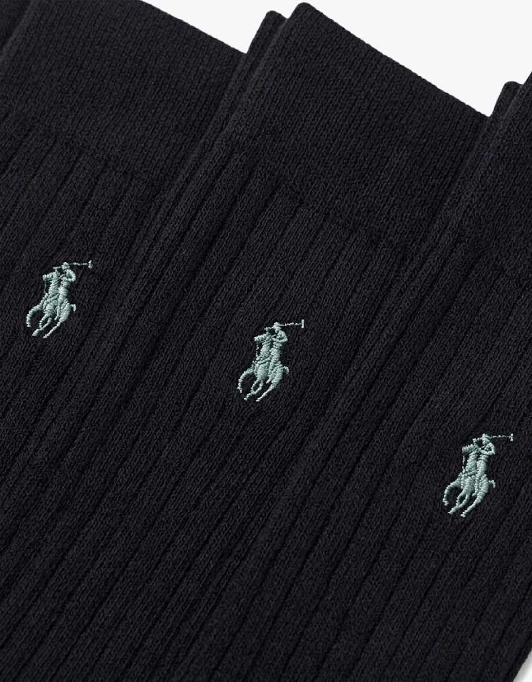 Polo Ralph Lauren EGYPT RIB Mens Crew Socks Black