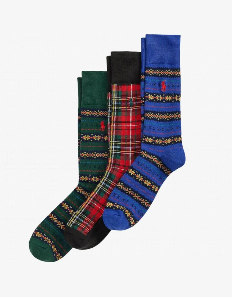 Polo Ralph Lauren Socks Mens Crew Socks Black Multi