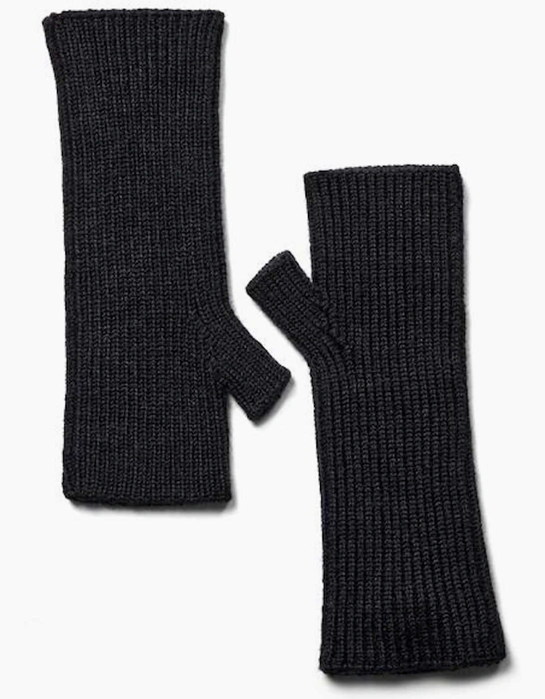 Tova wool rib Mittens in Dark Navy