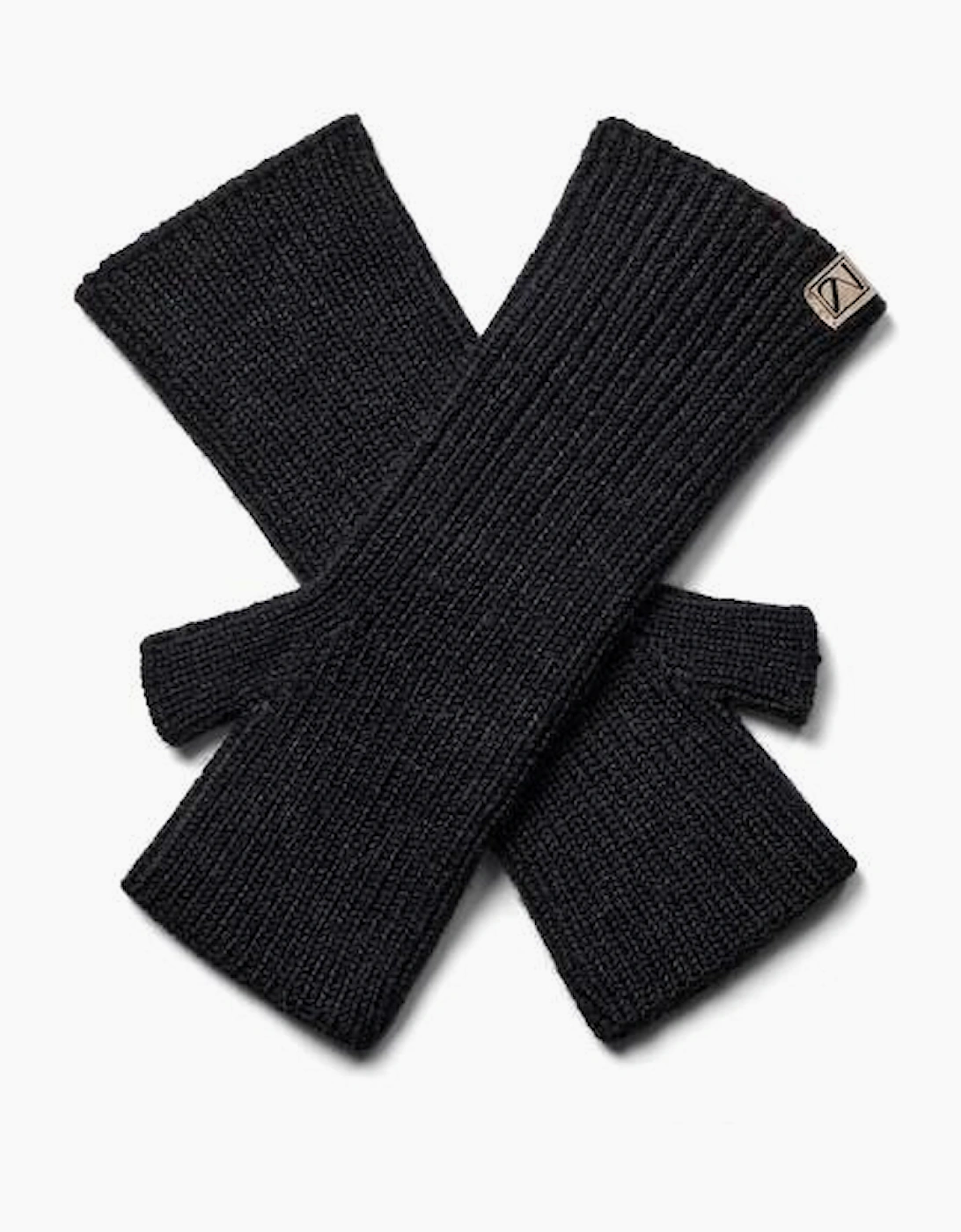 Tova wool rib Mittens in Dark Navy