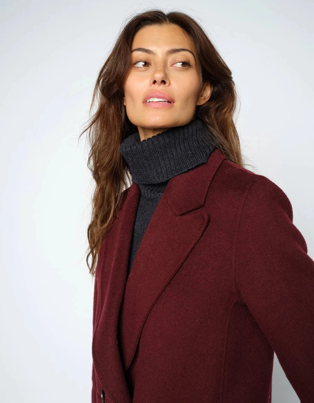 Tova wool neck warmer in navy