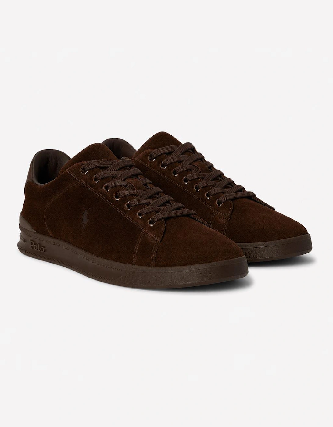 Polo Ralph Lauren HRT CRT III Mens Court Trainers Dark Chocolate