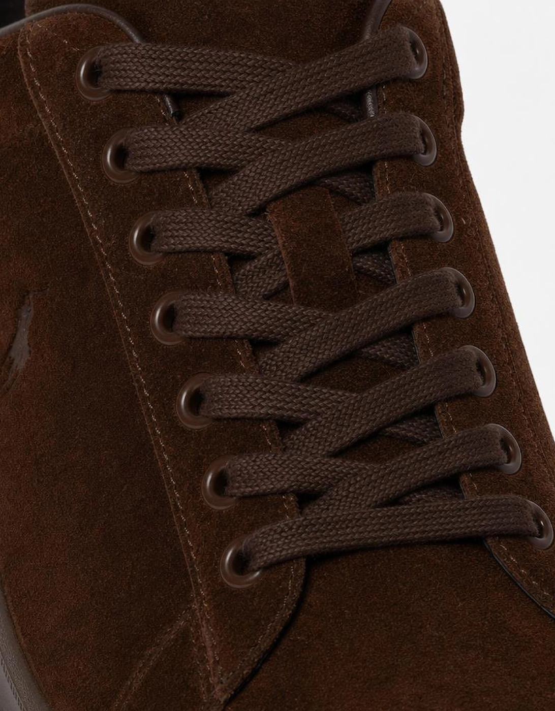 Polo Ralph Lauren HRT CRT III Mens Court Trainers Dark Chocolate