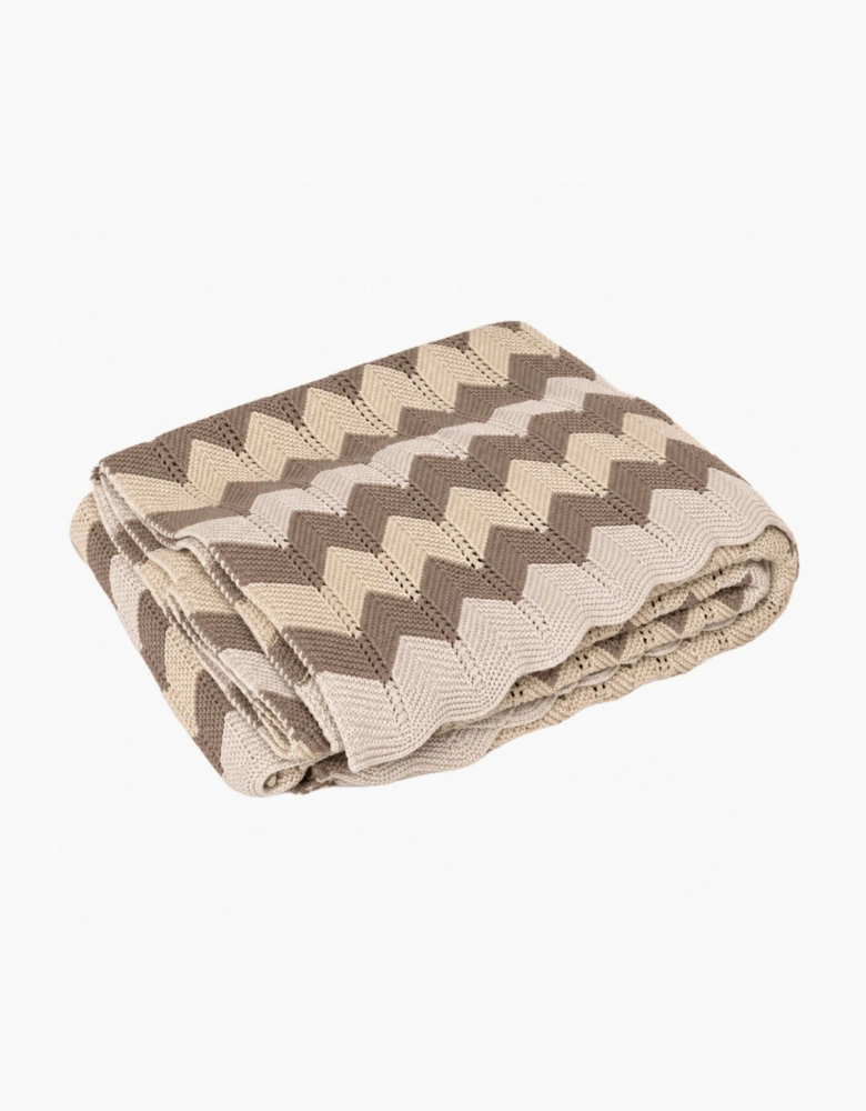 Sand Knit Zig Zag Blanket