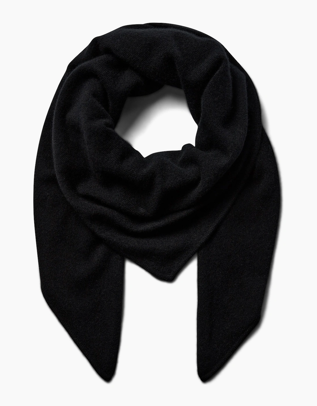 Enata Cashmere knit scarf in black