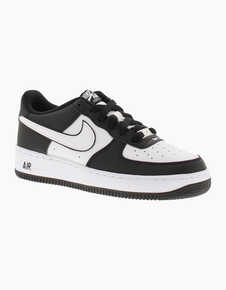 Nike Junior Childrens Trainers Air Force 1 Lv8 2 Lace Up black white UK Size
