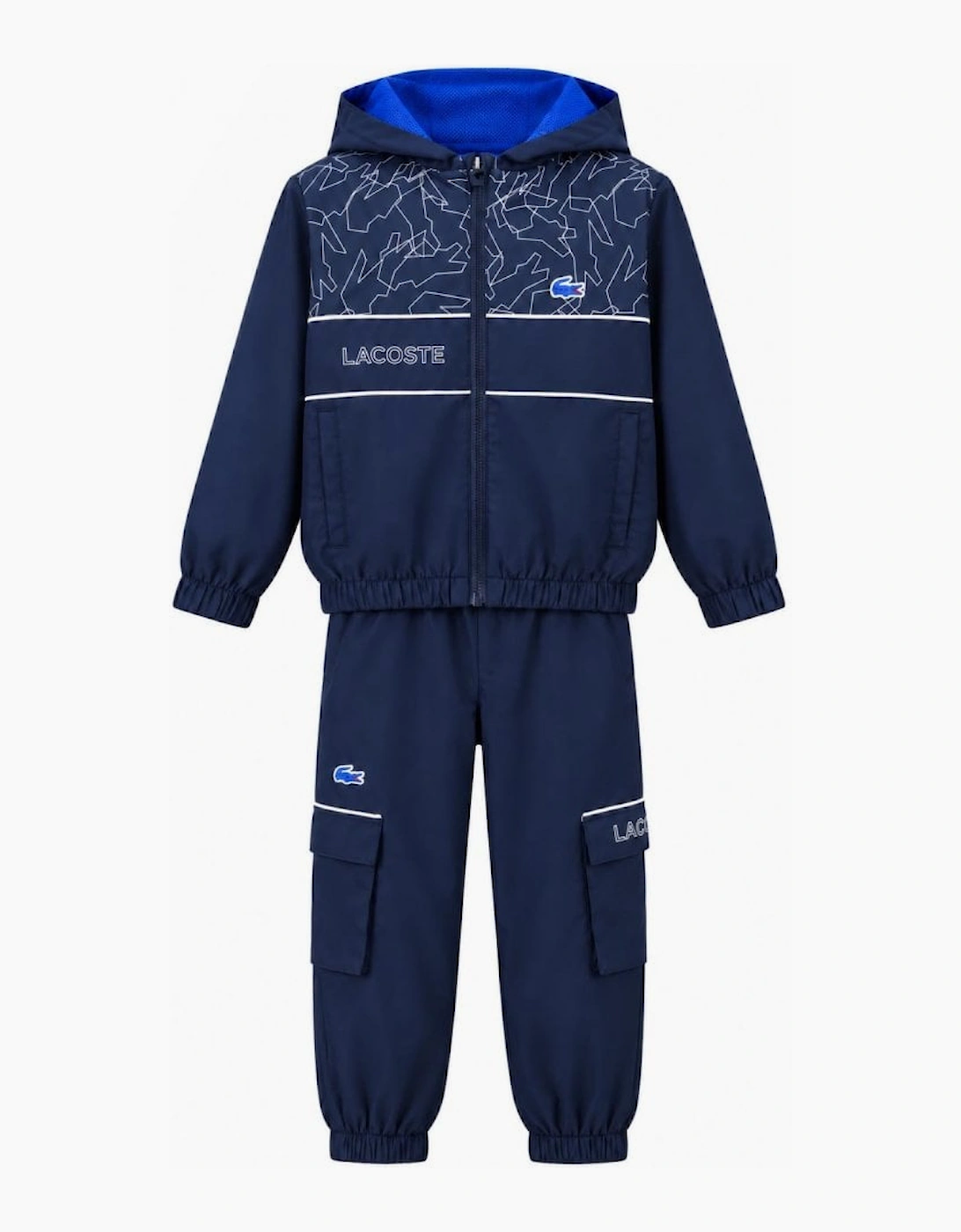 Lacoste Boy's Navy Diamond Taffeta Tracksuit