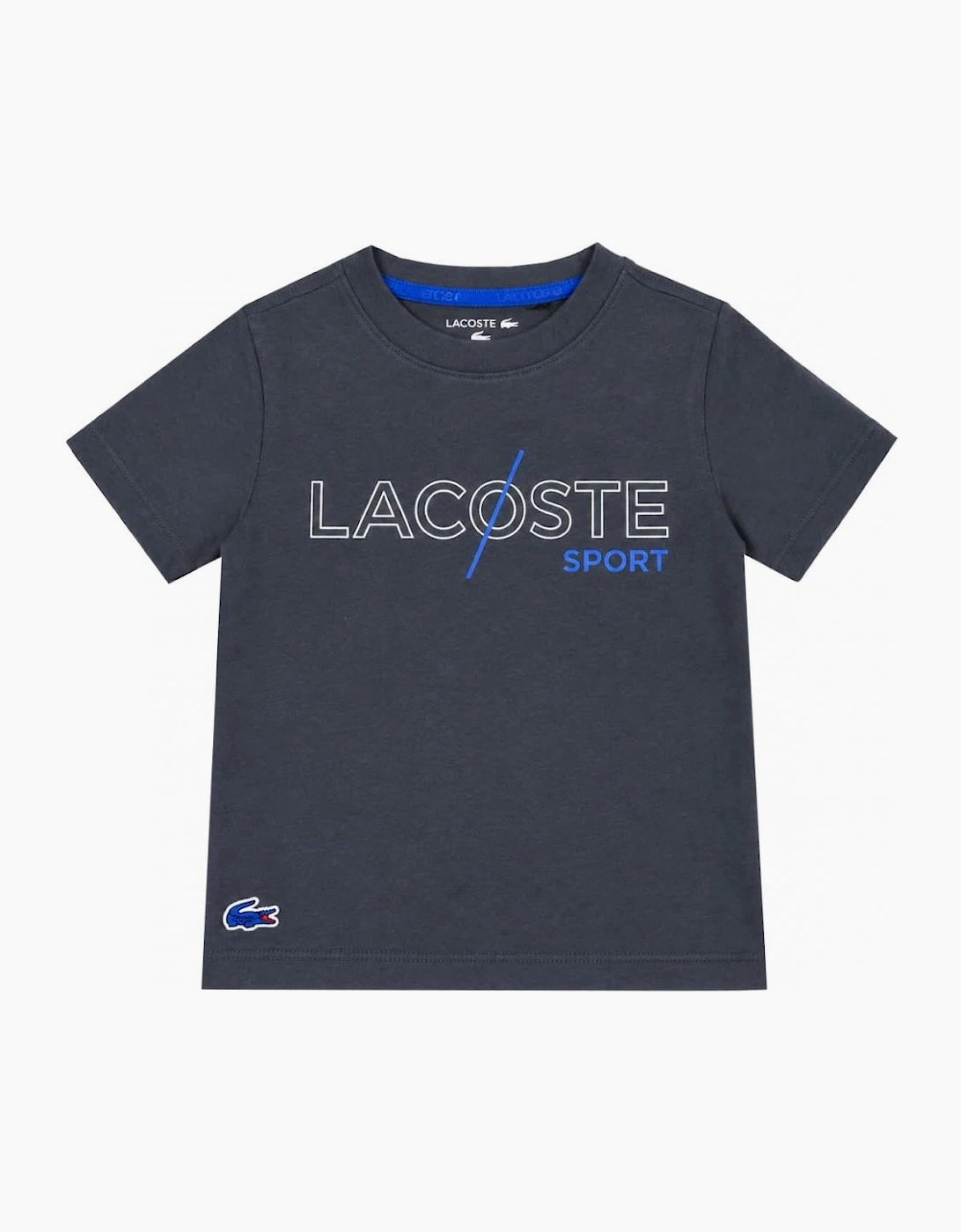 Lacoste Lacoste Boy's Dark Grey Crew Neck T-shirt - Black