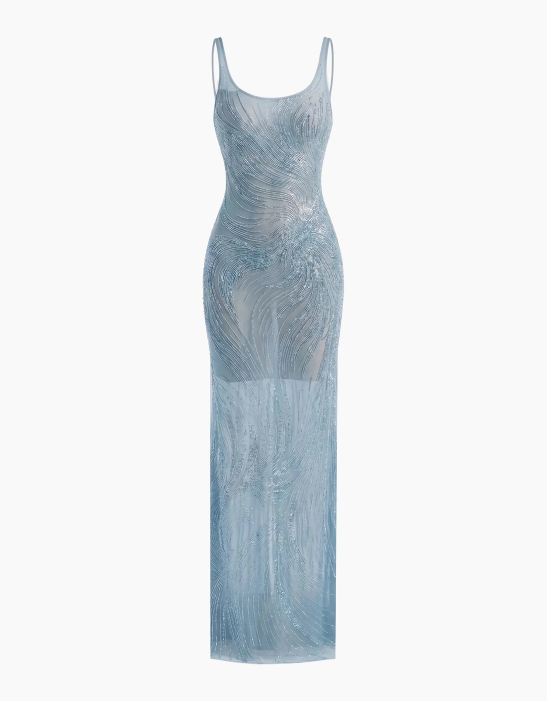 Saltwater Slip Blue Beaded Maxi Dress in Stock