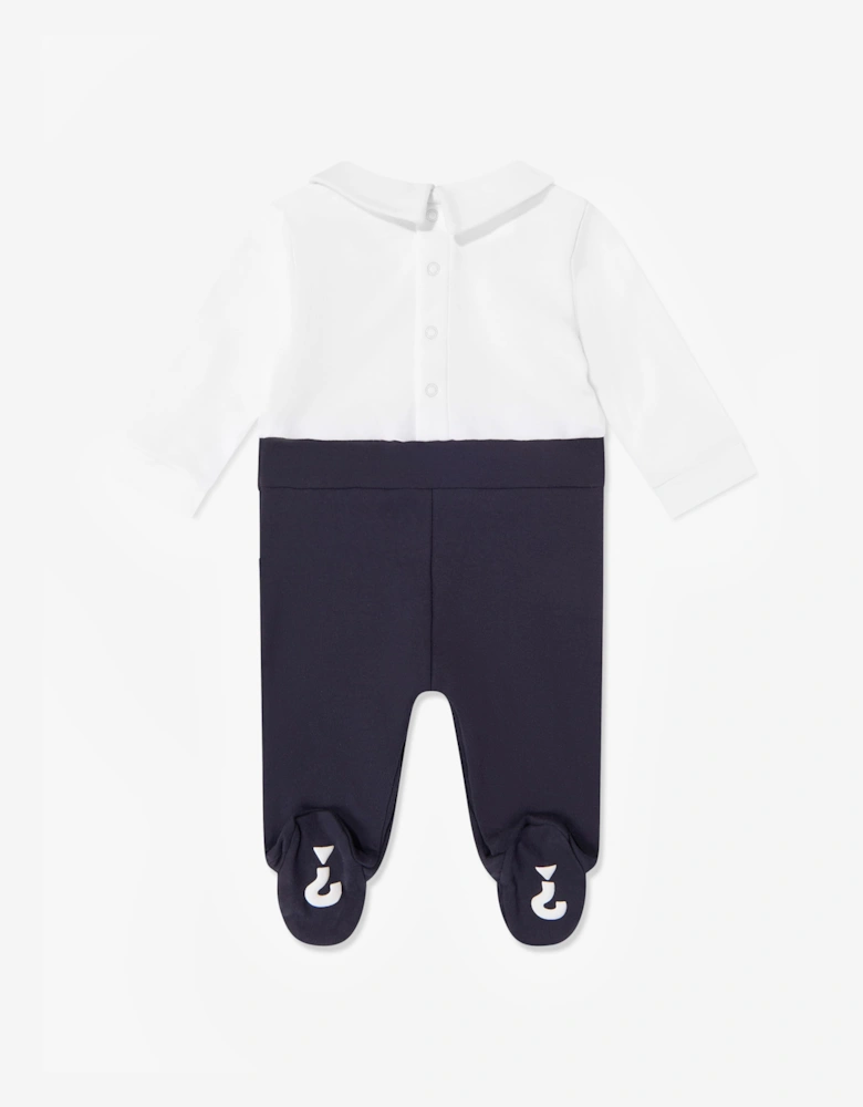 Guess Baby Boys Babygrow with Tie in Navy
